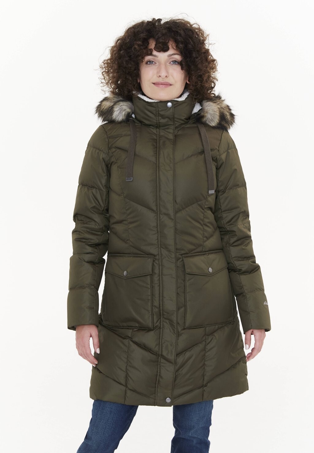 

Пуховик Eddie Bauer, оливковый, Зеленый