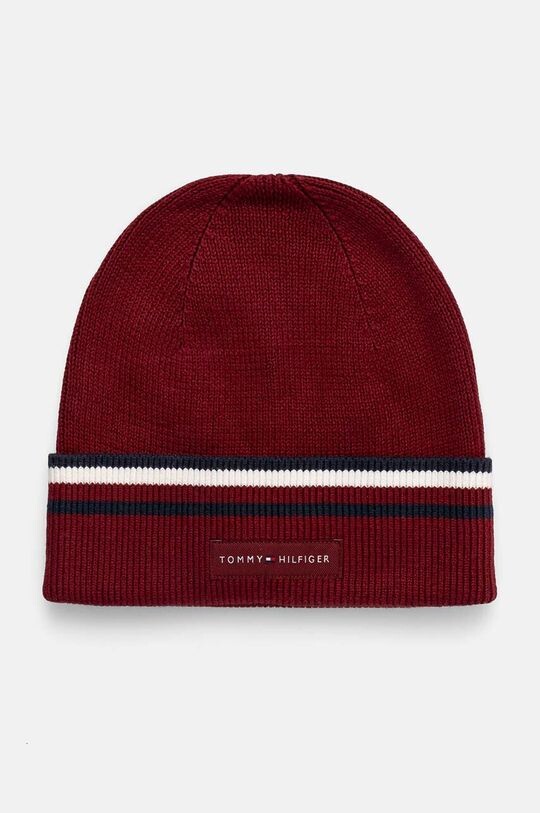

Хлопковая шапка Tommy Hilfiger, бордовый