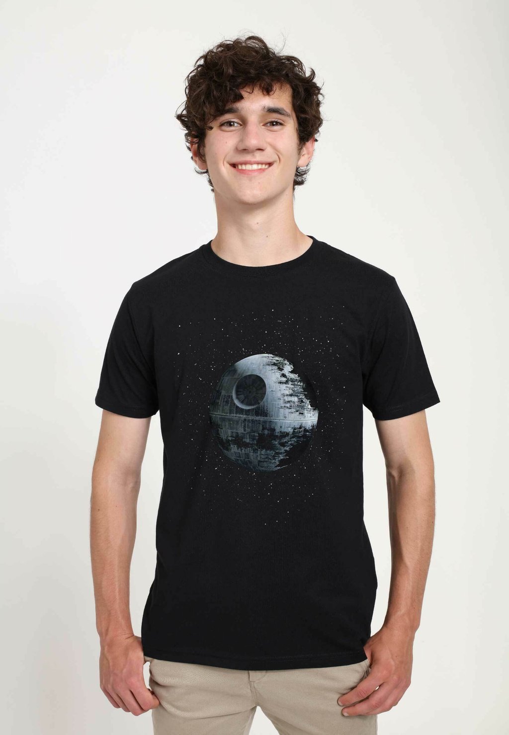 Футболка с принтом Star Wars: Classic Death Star Stars Star Wars, черный