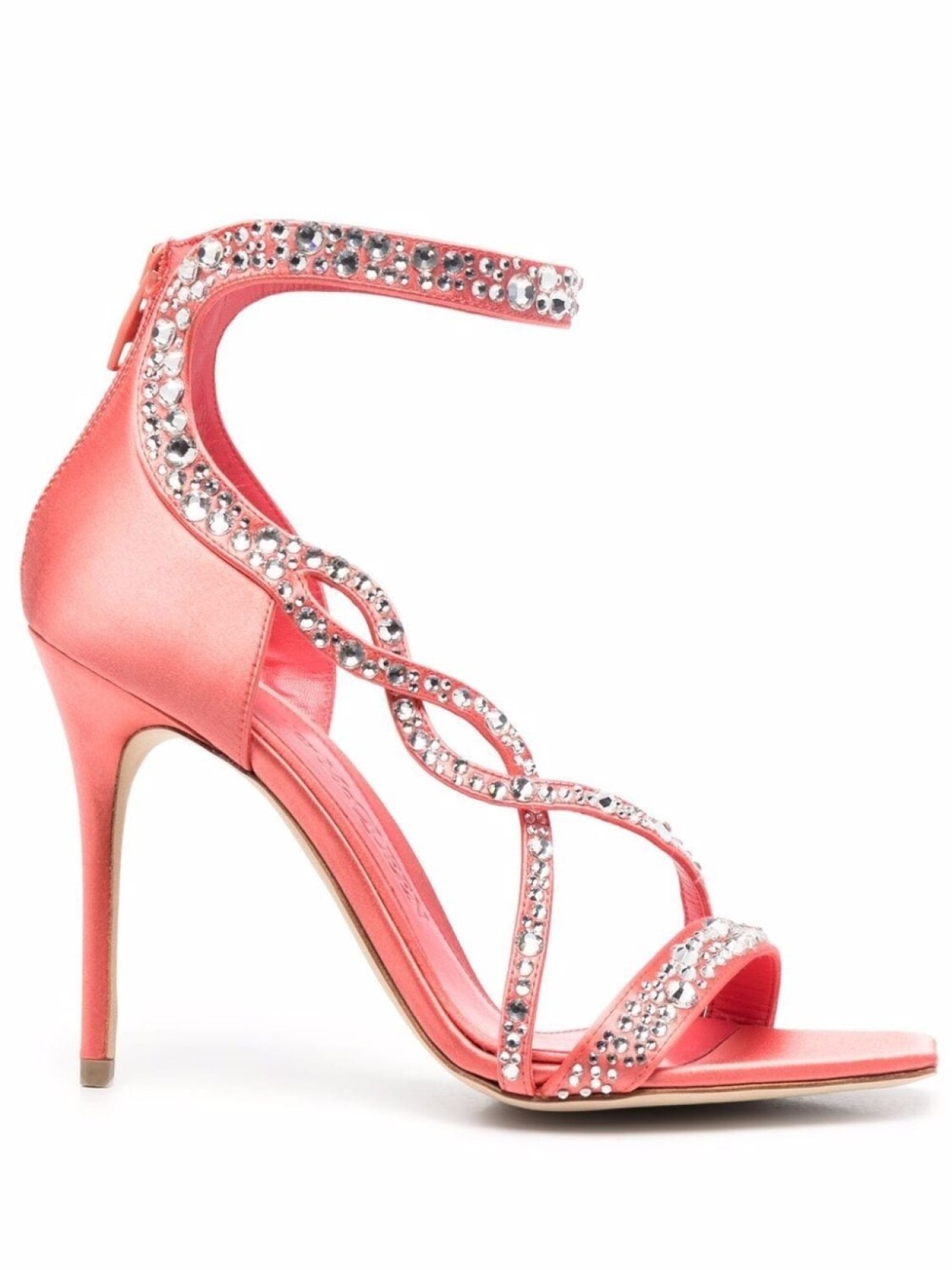 

Alexander McQueen босоножки с кристаллами, розовый