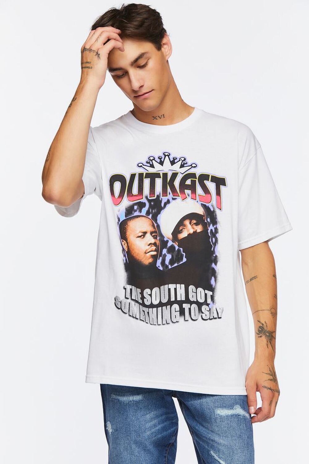 

Футболка Outkast с графическим рисунком Forever 21, белый
