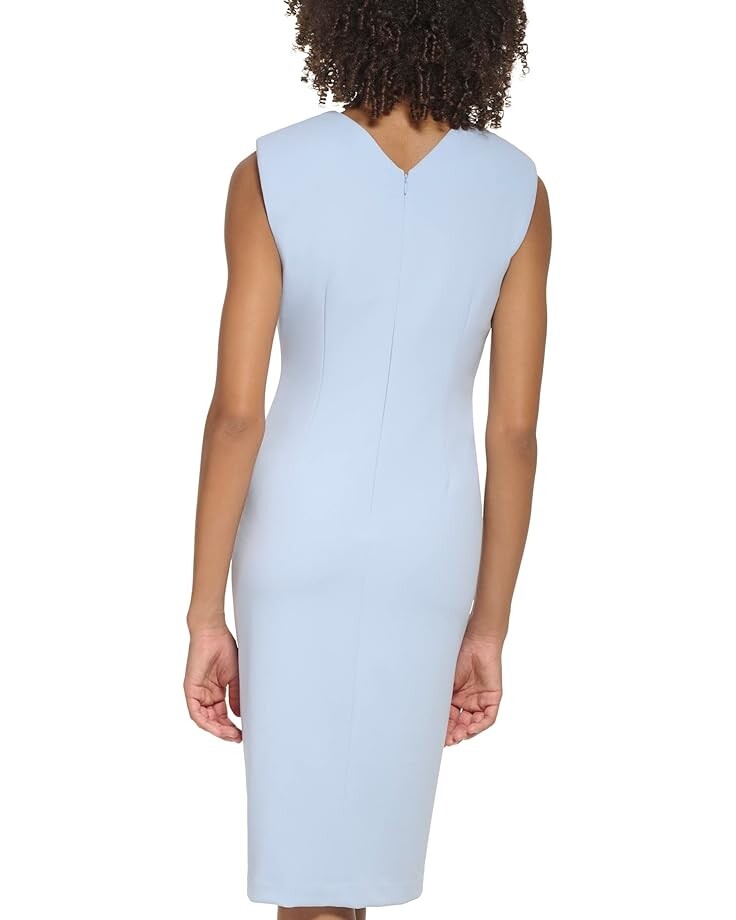 

Платье Calvin Klein Scuba Crepe Sheath with Seam Detailing, цвет Zen
