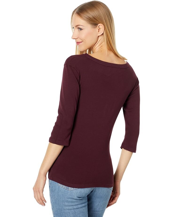 

Футболка Michael Stars 1X1 Cotton Dot Basic Band Crew Neck Tee, цвет Auburn