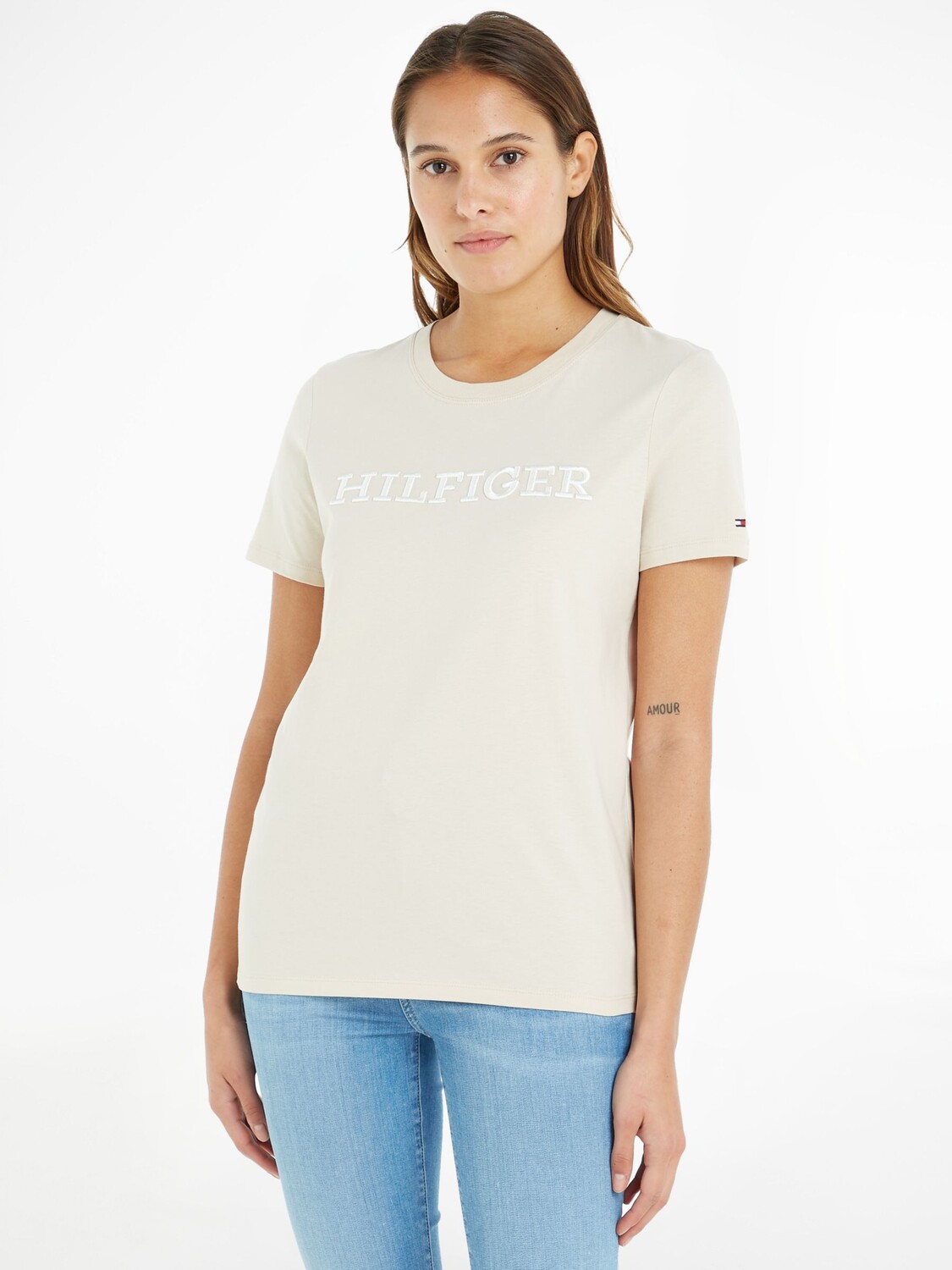 

Футболка Tommy Hilfiger Regular Monotype, классический бежевый