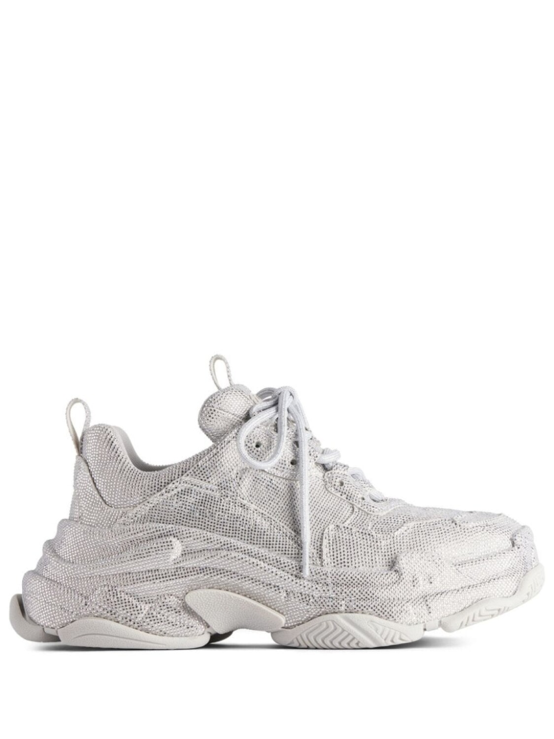 

Balenciaga кроссовки Triple S с кристаллами, белый