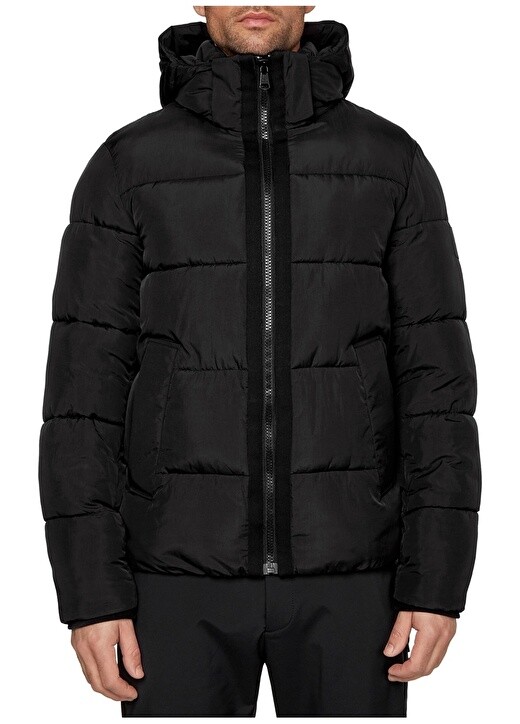 

Черное мужское пальто Calvin Klein, Черный
