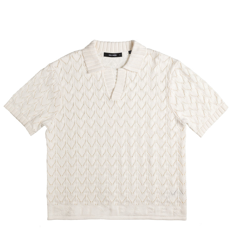 Футболка Yinka Relaxed Knit Polo Daily Paper, белый