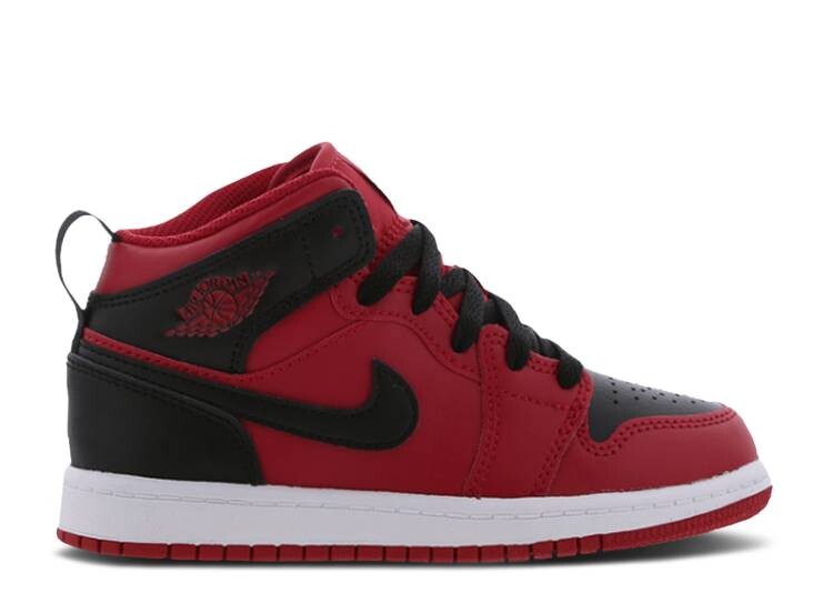 

Кроссовки AIR JORDAN 1 MID PS 'REVERSE BRED', красный