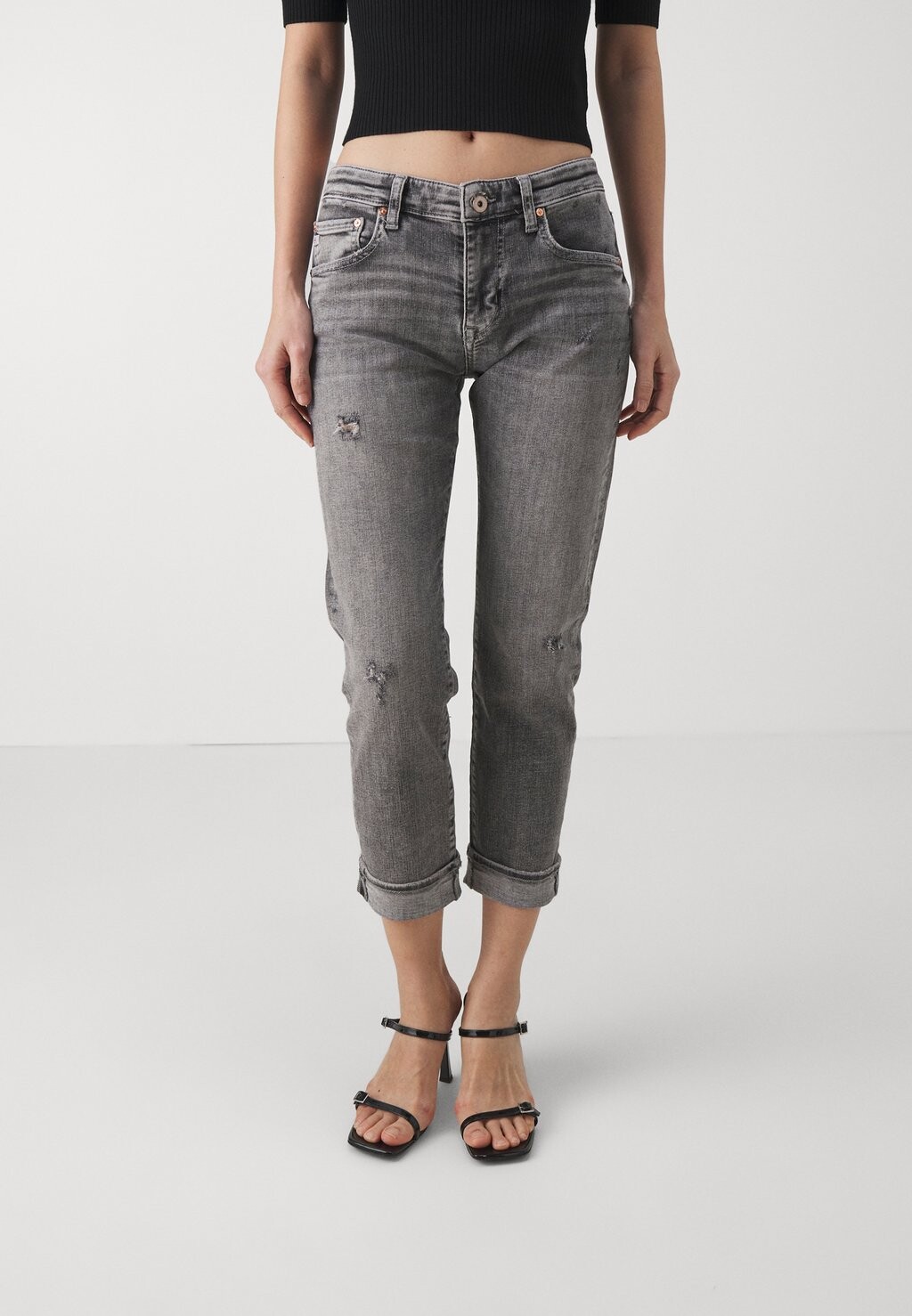 

Джинсы приталенного кроя Ex Boyfriend AG Jeans, цвет grey denim