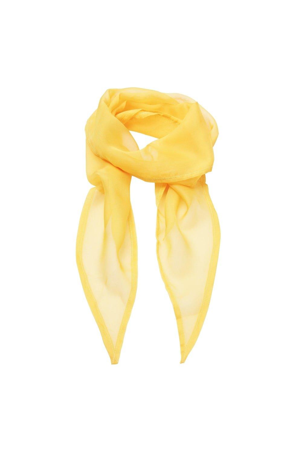 Деловой шифоновый деловой шарф Premier, желтый