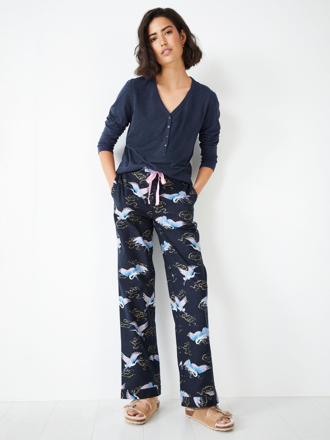 

hush Пижамный топ Henley, Midnight Navy