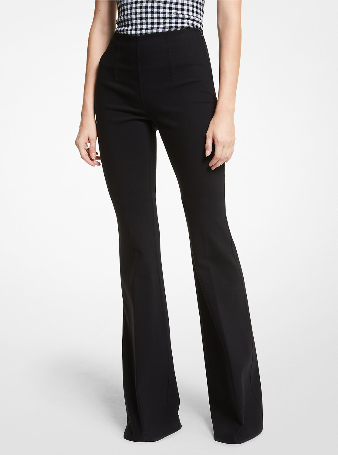 

Расклешенные брюки Brooke из хлопка стрейч Michael Kors, черный