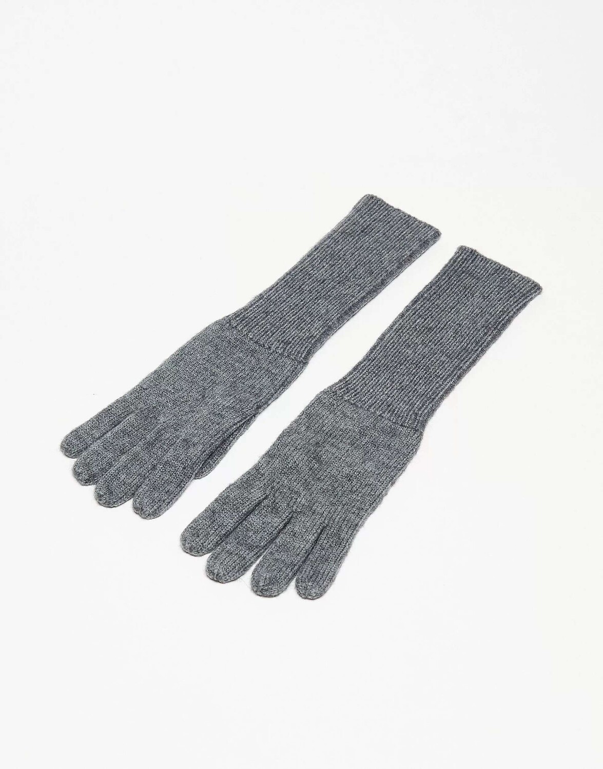 

Удлиненные угольные перчатки в рубчик Topshop Gaby