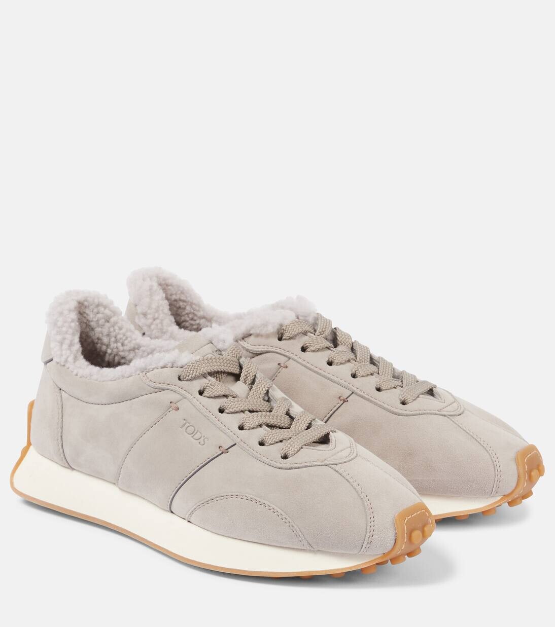 

Кроссовки T Vintage из замши Tod'S, цвет grigio vapore