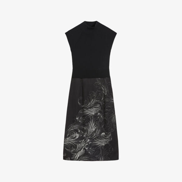 

Тканое платье миди hewiet с цветочным принтом Ted Baker, черный