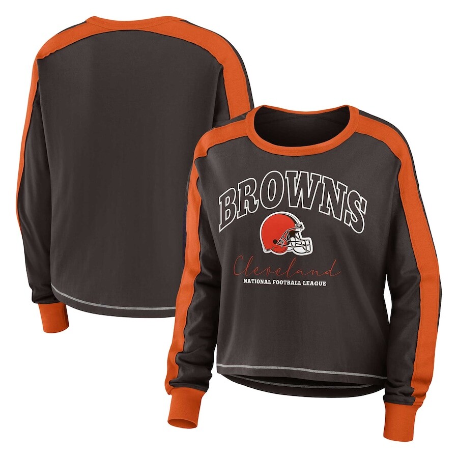 

Футболка с длинным рукавом WEAR by Erin Andrews Cleveland Browns, коричневый
