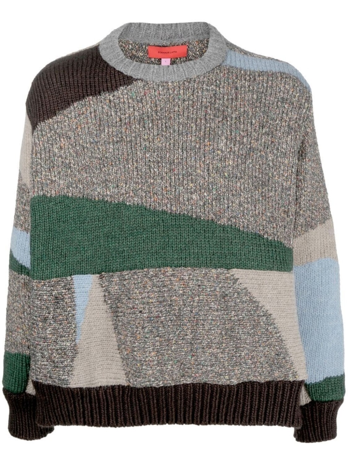 

Eckhaus Latta джемпер Ab-Ex со вставками, коричневый