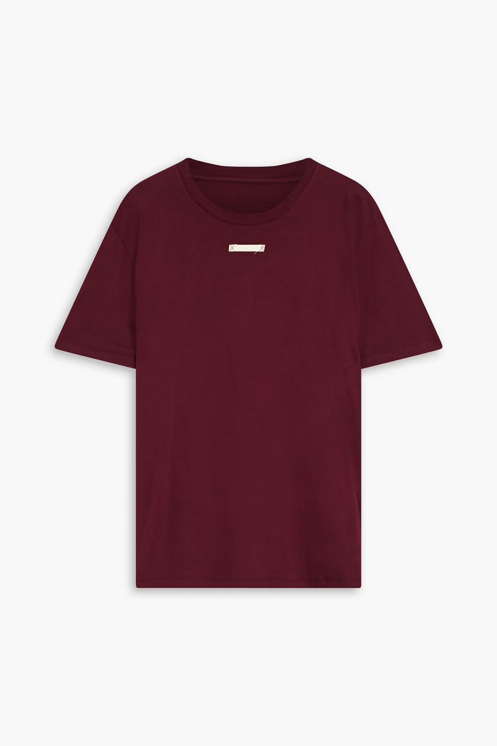 

Футболка из хлопкового джерси с аппликацией Maison Margiela, слива