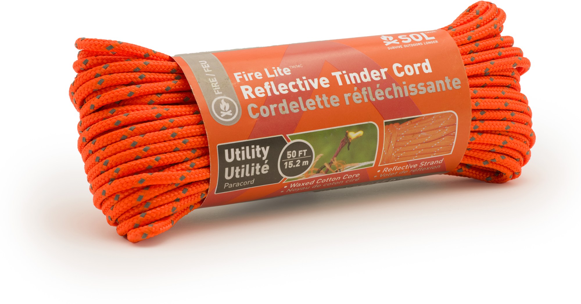 Светоотражающий шнур Fire Lite — универсальный класс SOL, оранжевый