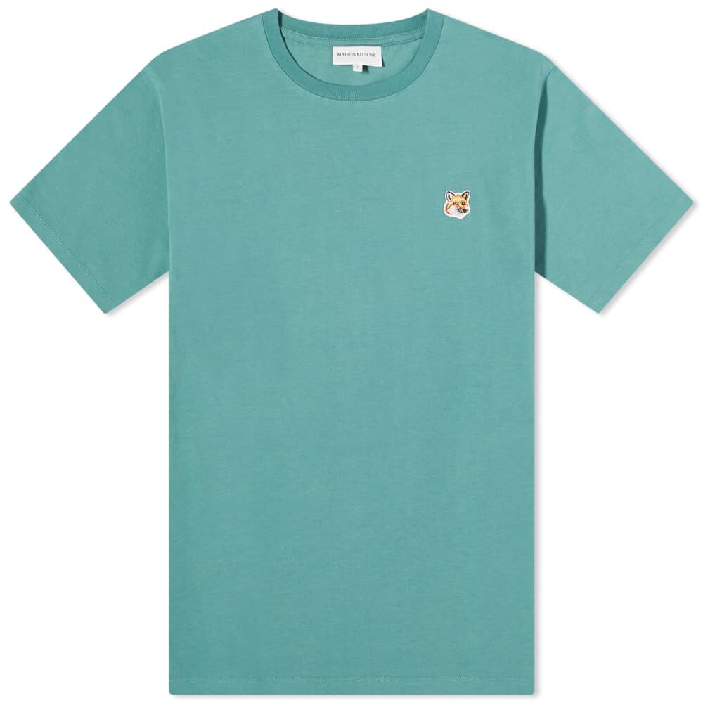 

Обычная футболка Maison Kitsune с нашивкой в ​​виде головы лисы