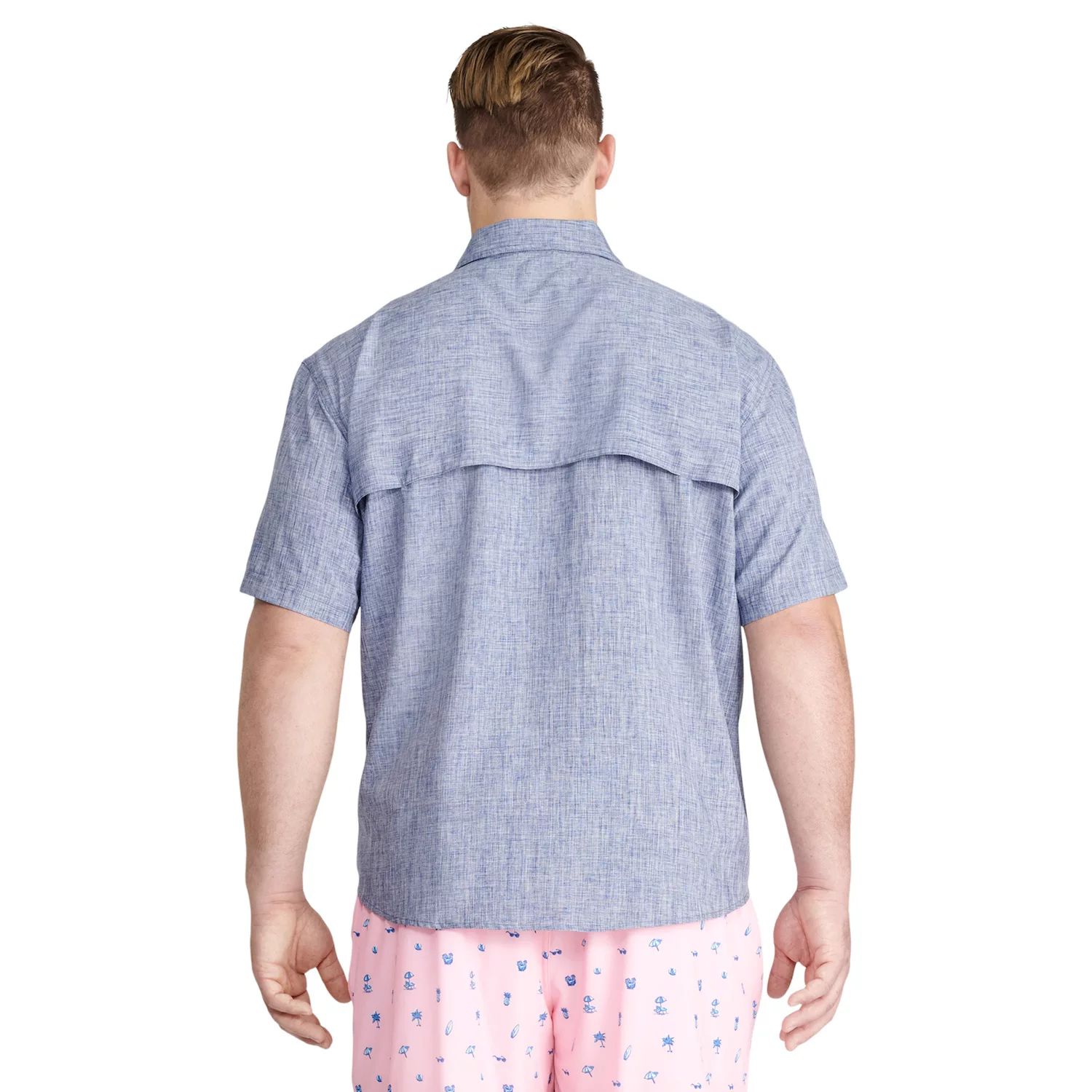 Пляжная рубашка классического кроя на пуговицах Big & Tall Saltwater Performance IZOD