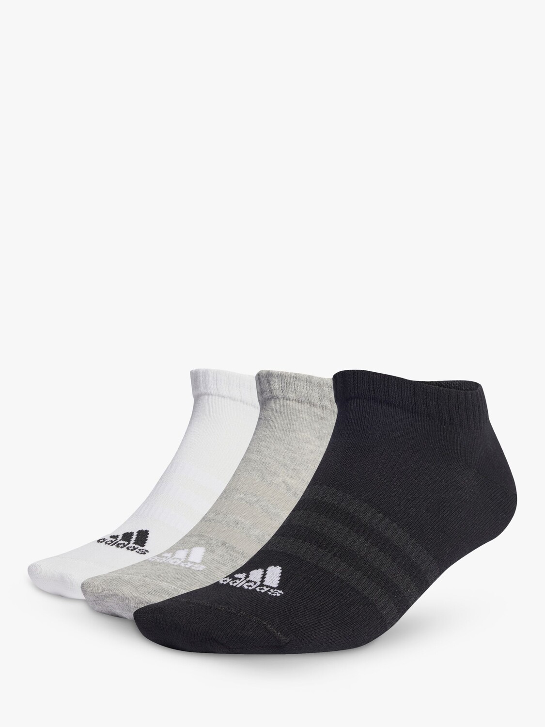 

Тонкие и легкие носки с глубоким вырезом adidas, средне-серый вереск/черный/белый
