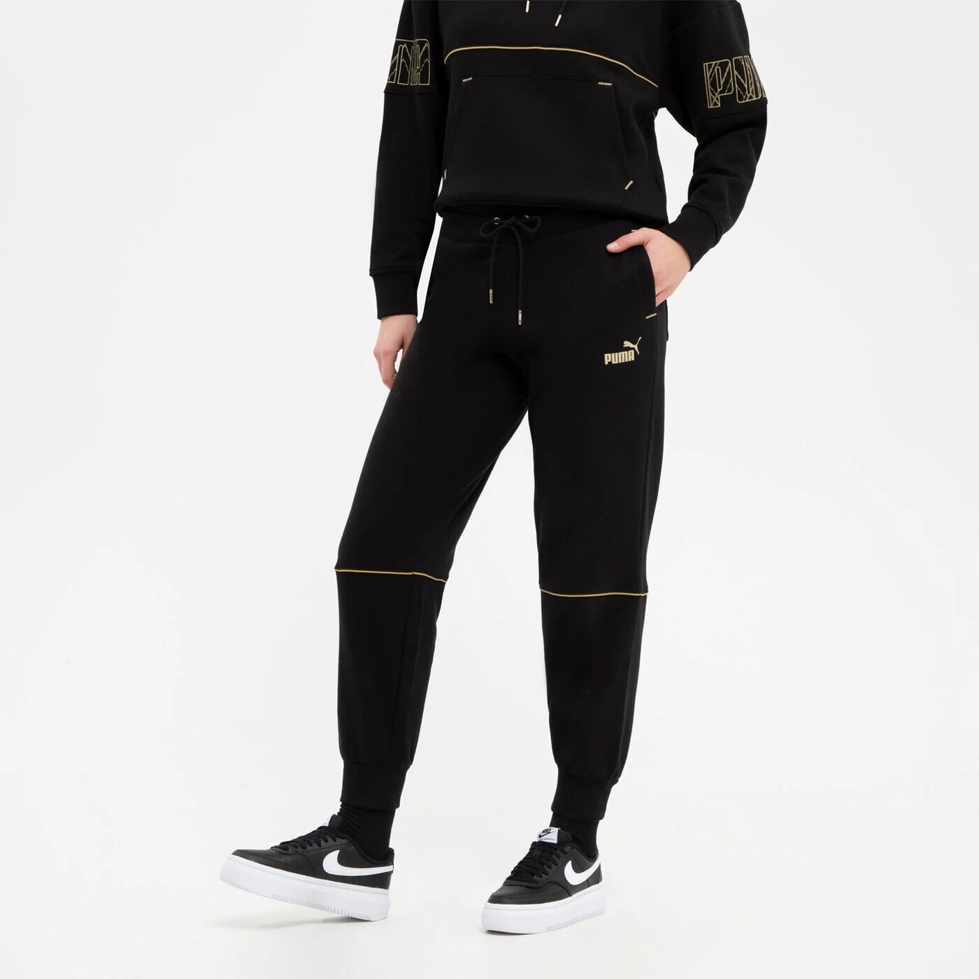 

Брюки Puma-Power Deco Glam с высокой посадкой, черный