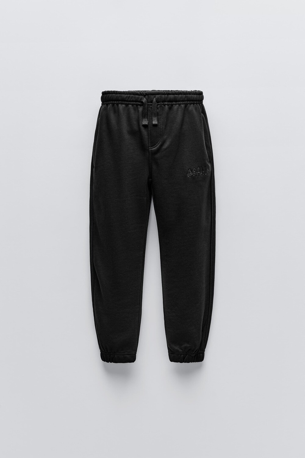 

Брюки с вышитым лозунгом ZARA, черный