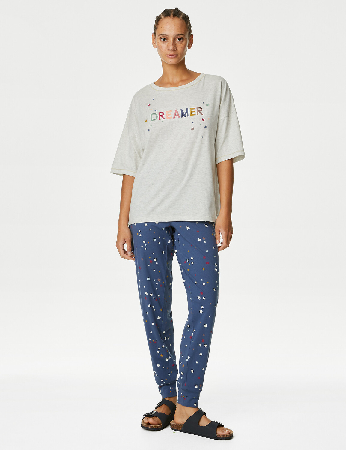 

Пижамный комплект из хлопка с надписью Dreamer Marks & Spencer