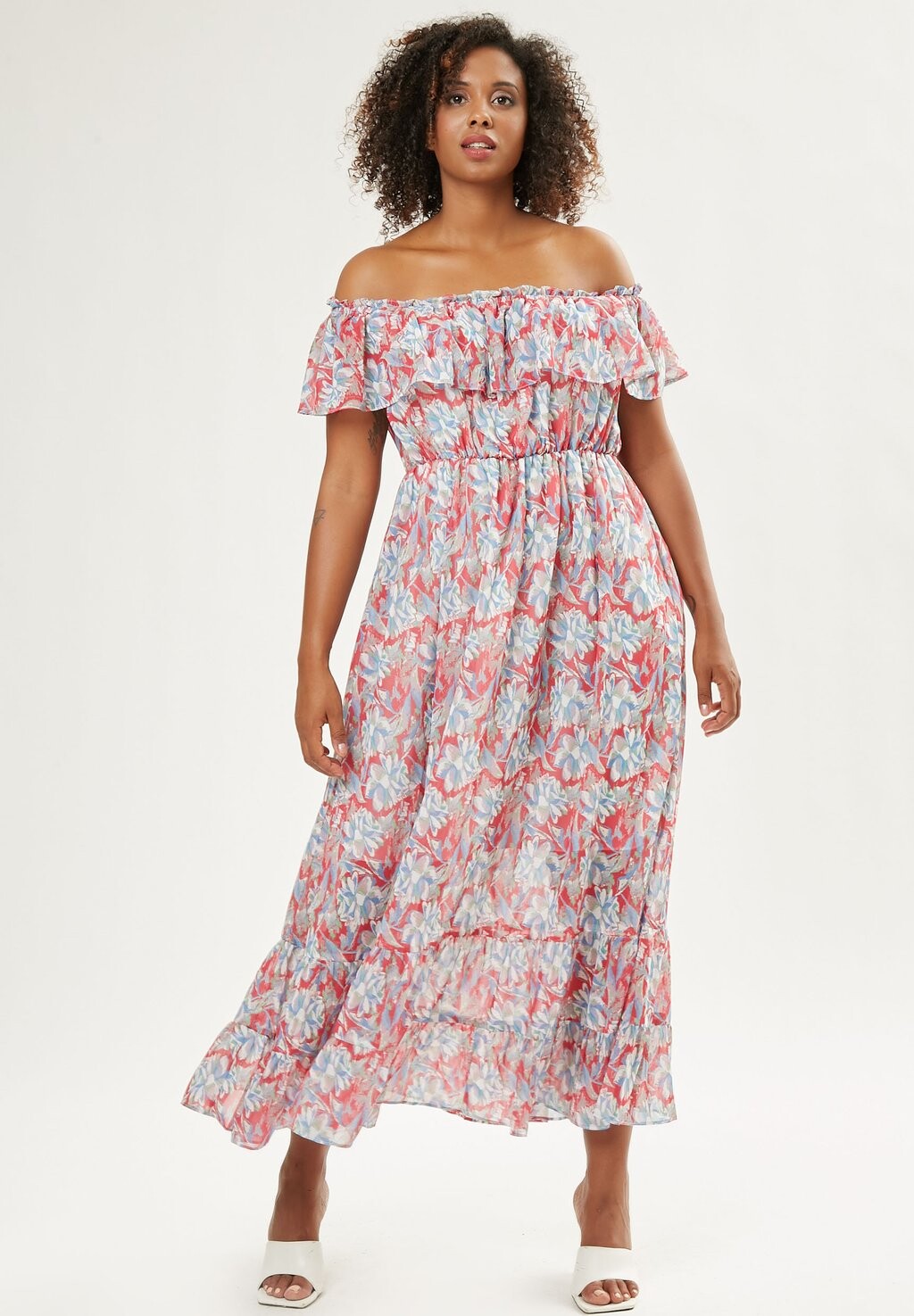 

Платье макси OFF SHOULDER Maison Form'elle, цвет multicolor