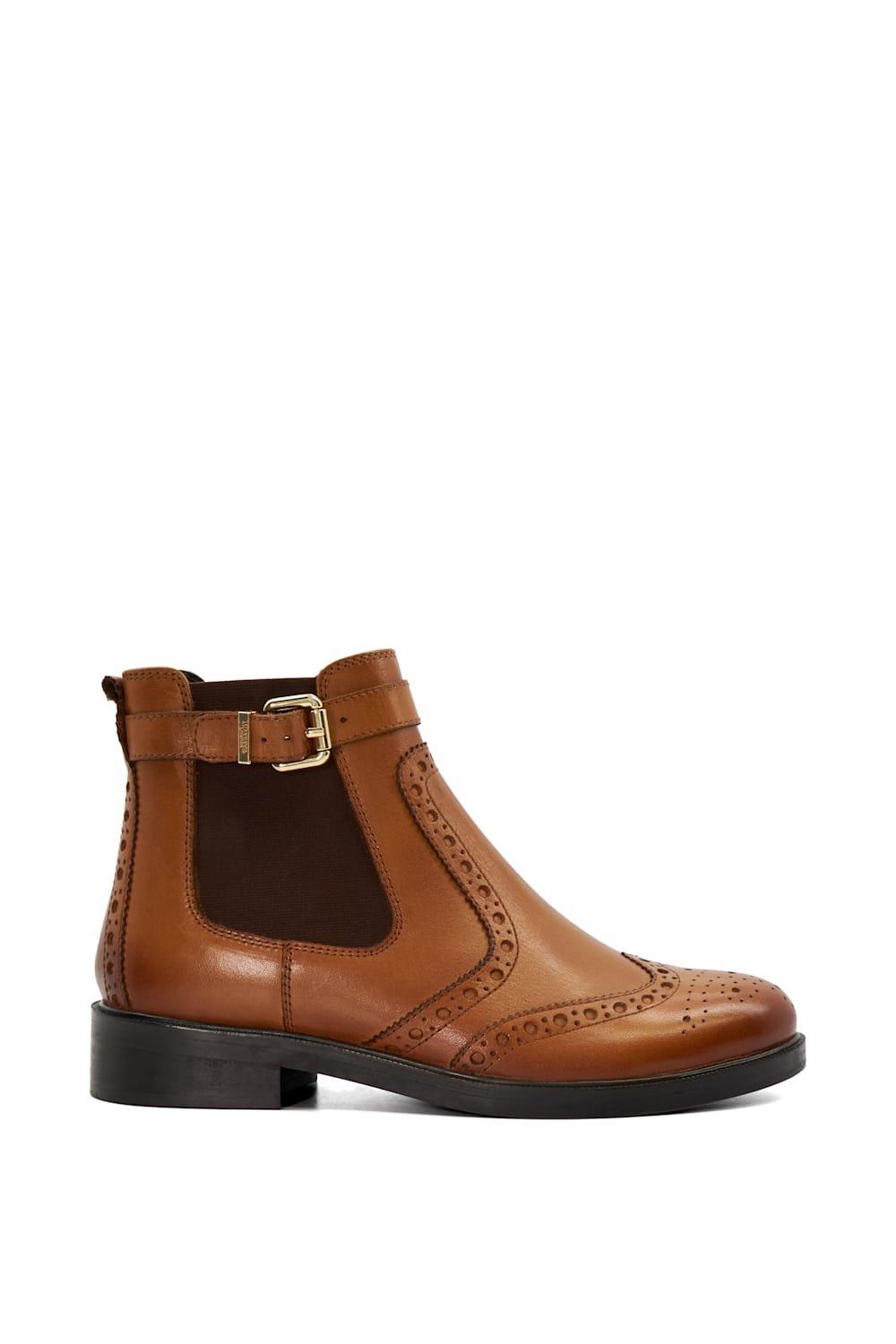 Кожаные ботинки челси с надписью «Вопрос» Dune London, коричневый