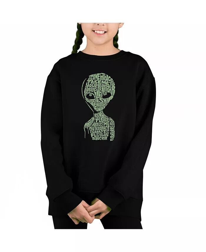 

Alien — толстовка с круглым вырезом Big Girl's Word Art La Pop Art, синий