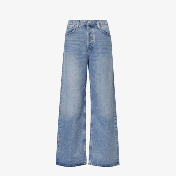 Широкие джинсы Baggy из смесового хлопка из органического хлопка Agolde, цвет libertine