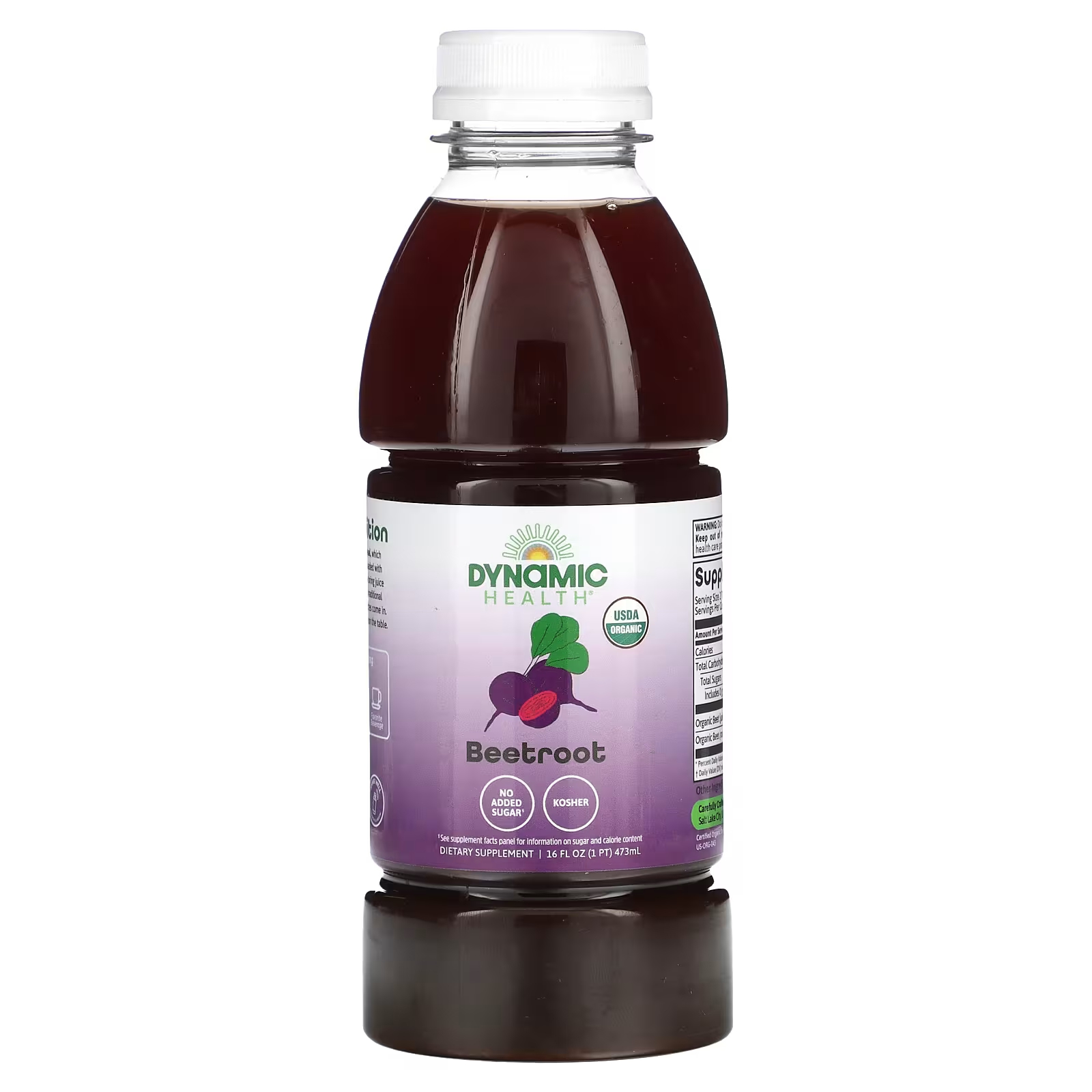 Пищевая добавка Dynamic Health Beetroot, 473 мл органический сок нони dynamic health 473 мл