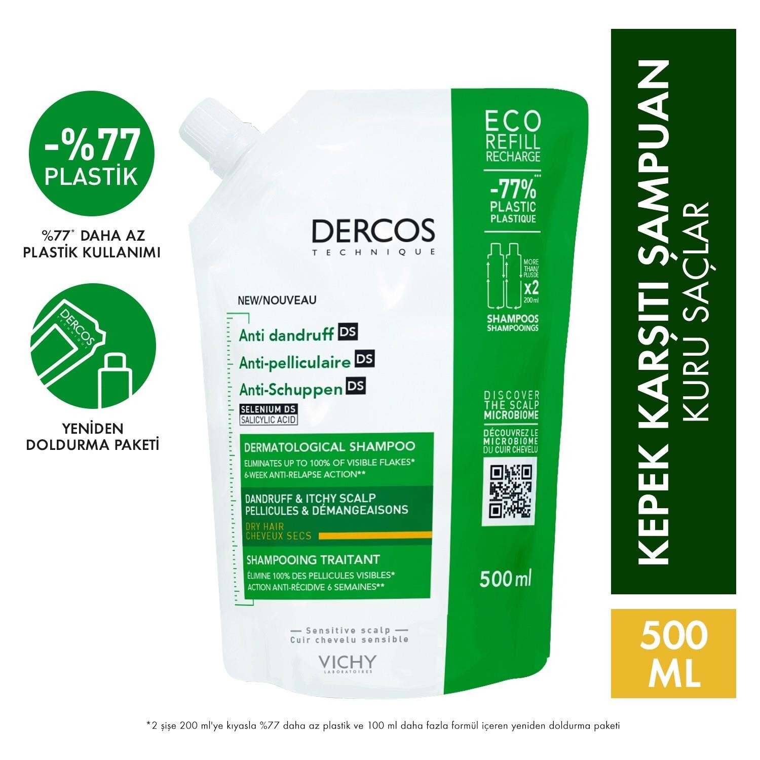 

Vichy Anti Dandruff Шампунь против перхоти сухой 500 мл Сменный блок