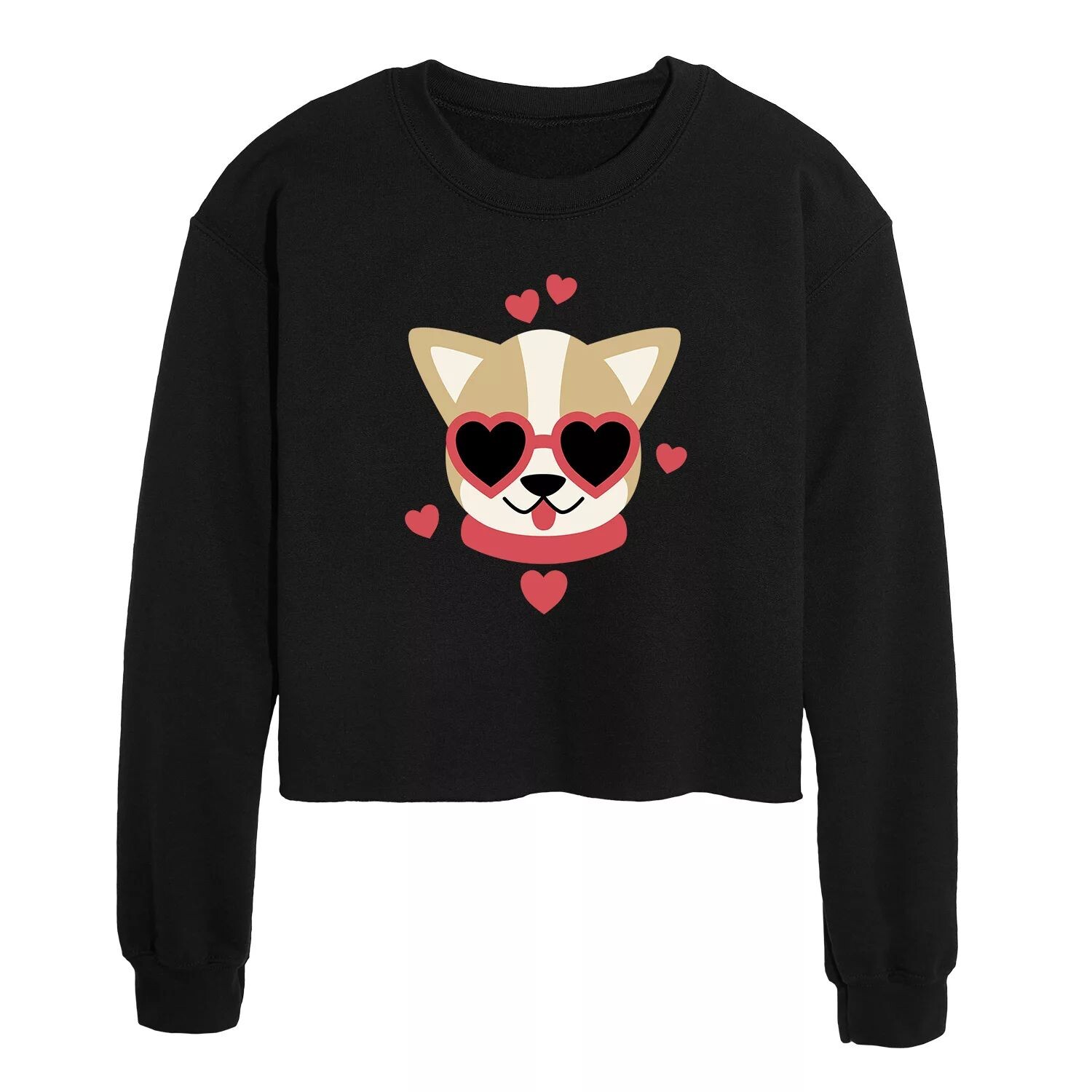 

Укороченный свитшот Juniors' Dog Heart Sunglasses Licensed Character