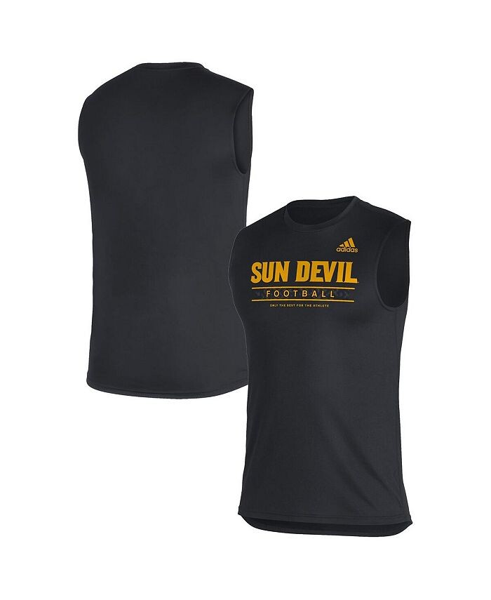 

Мужская черная футболка без рукавов Arizona State Sun Devils Sideline Football Locker Creator AEROREADY adidas, черный