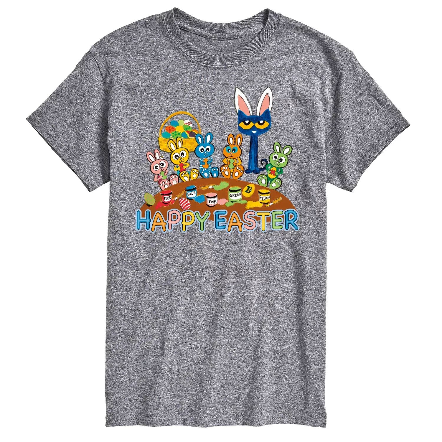 

Футболка Big & Tall Pete The Cat с Пасхой License, серый