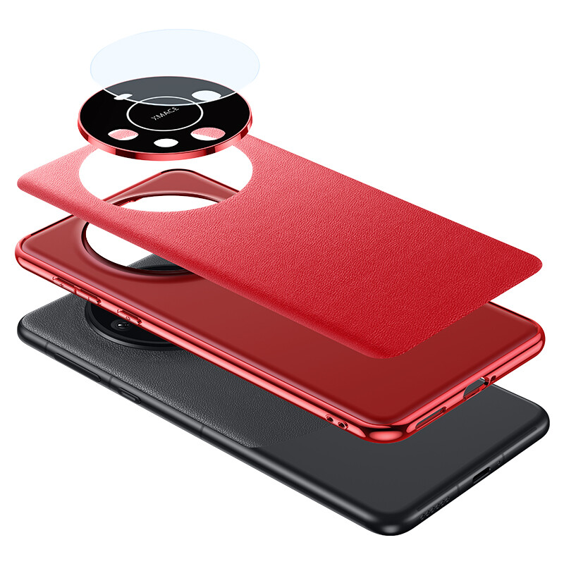 

Чехол для телефона Андмо Andmo, China red first layer cowhide comes with lens protection