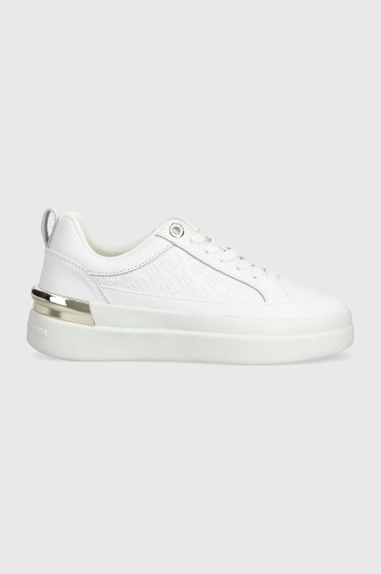 Кожаные кроссовки LUX COURT SNEAKER MONOGRAM Tommy Hilfiger, белый кроссовки court sneaker monogram tommy hilfiger черный