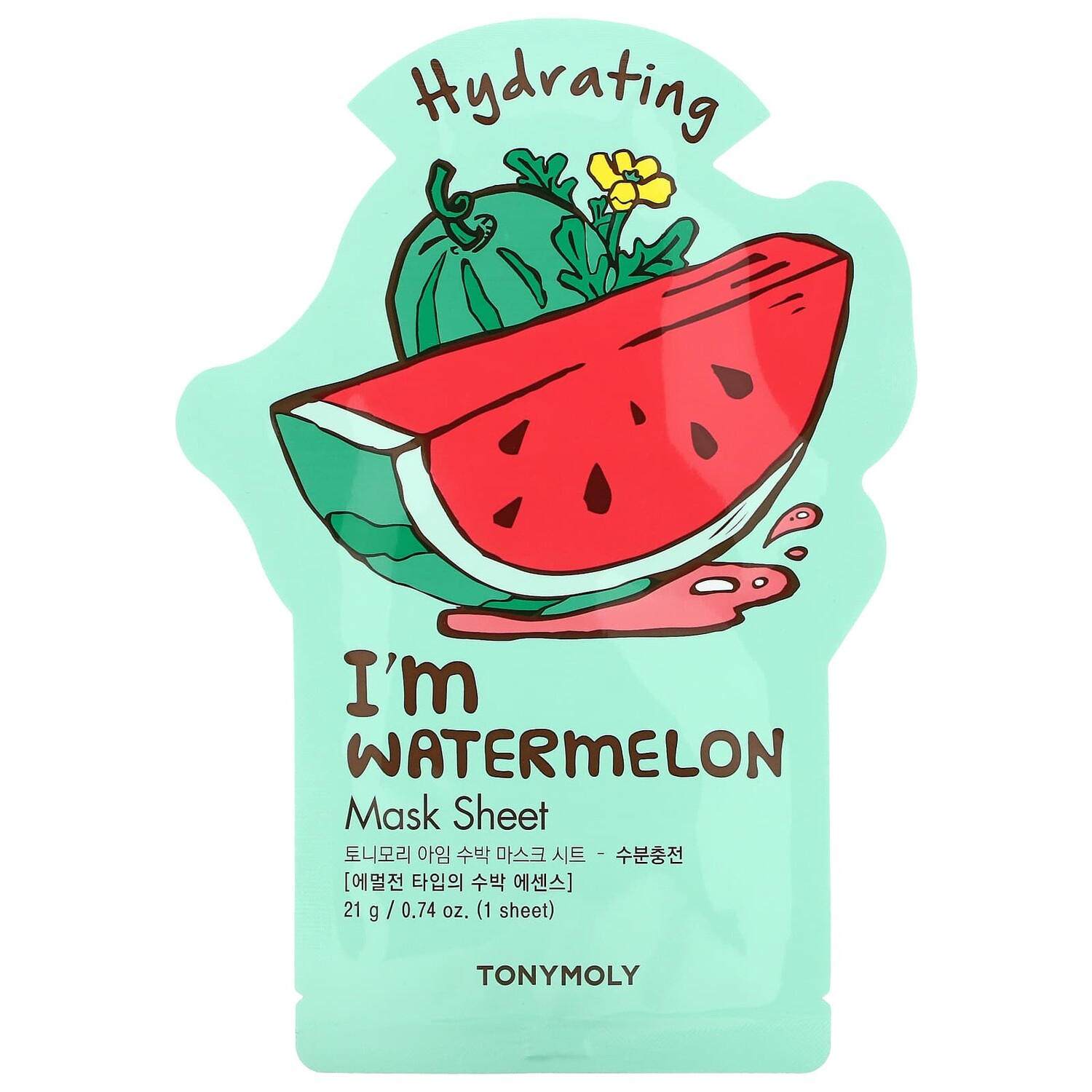 

I'm Watermelon, увлажняющая тканевая маска, 1 шт., 21 г (0,74 унции), Tony Moly