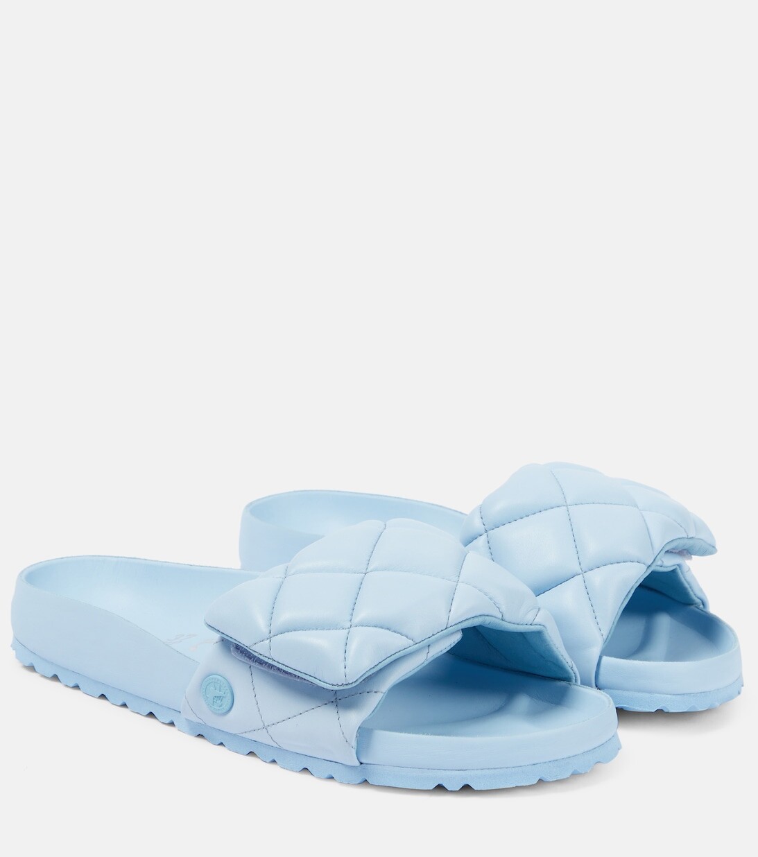 

Стеганые кожаные шлепанцы Sylt Birkenstock, синий