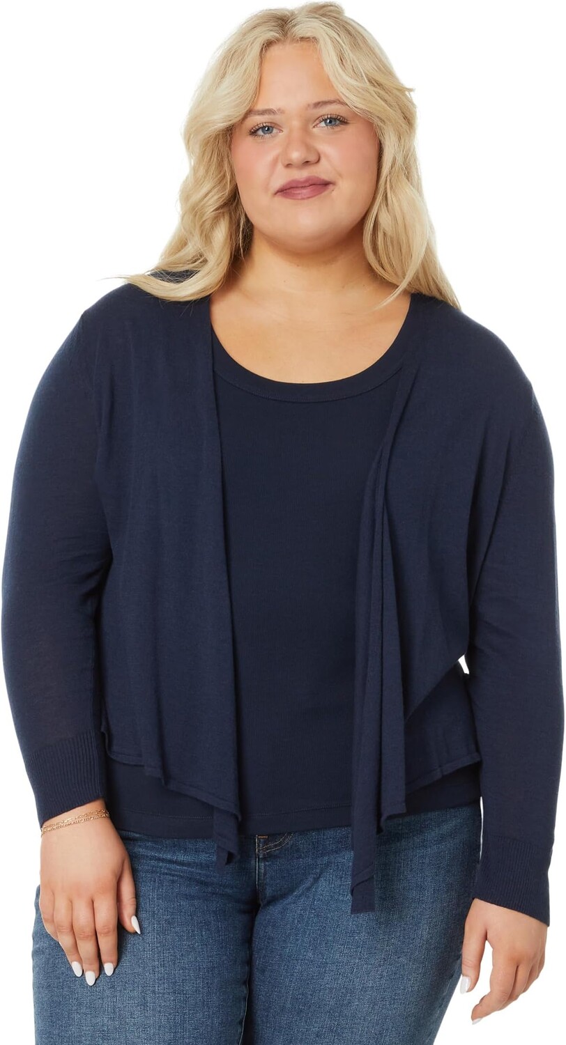 Свитер Plus Size All Year 4-Way Cardigan NIC+ZOE, цвет Dark Indigo