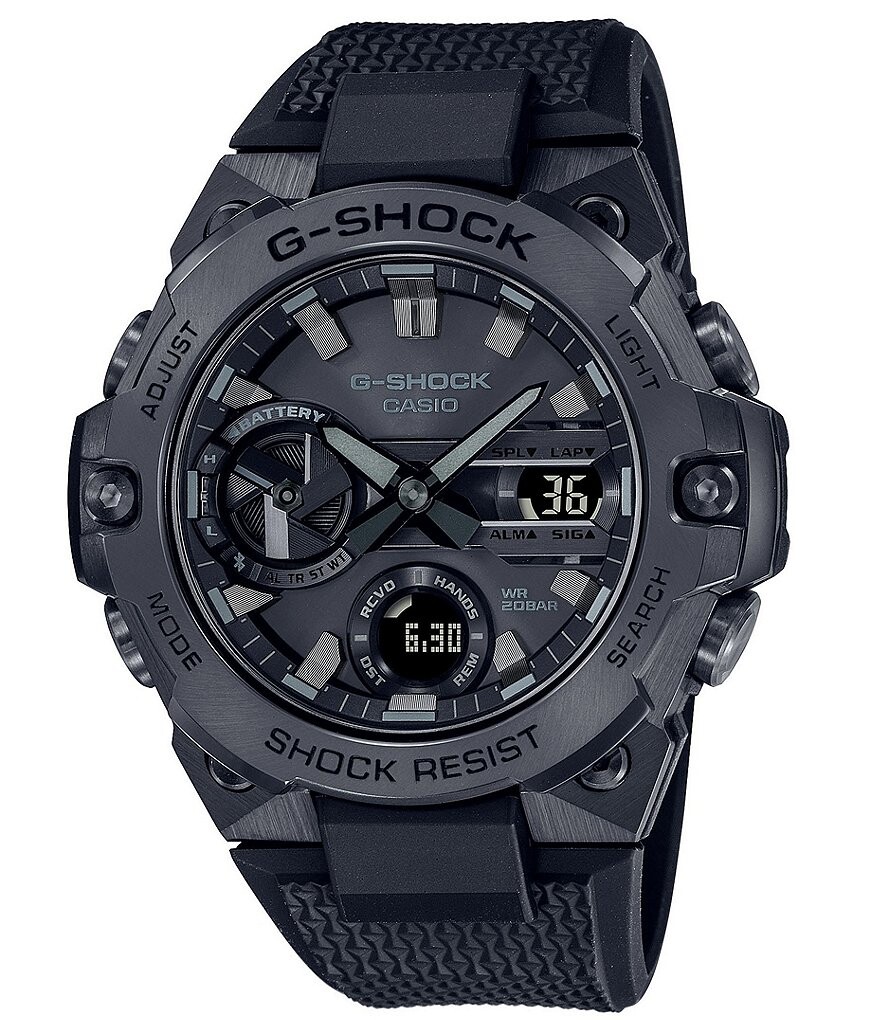 

Мужские часы G-Shock Blackout Ana-Digi с черным полимерным ремешком, черный