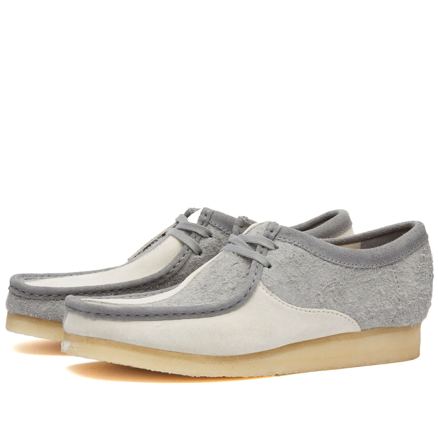 Ботинки Clarks Originals Wallabee, цвет Grey & Off White