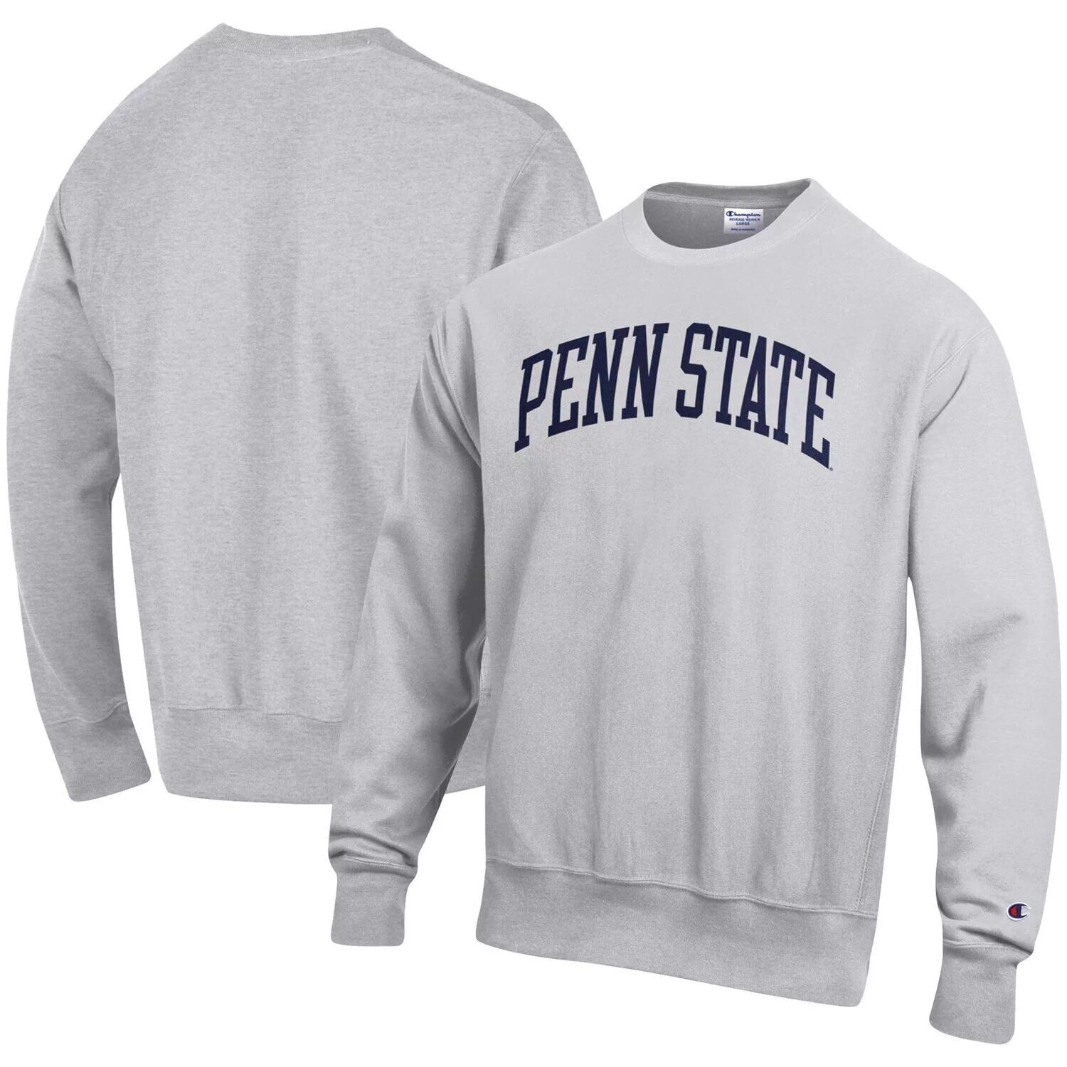 

Мужской серый пуловер с принтом Penn State Nittany Lions Arch обратного переплетения Champion