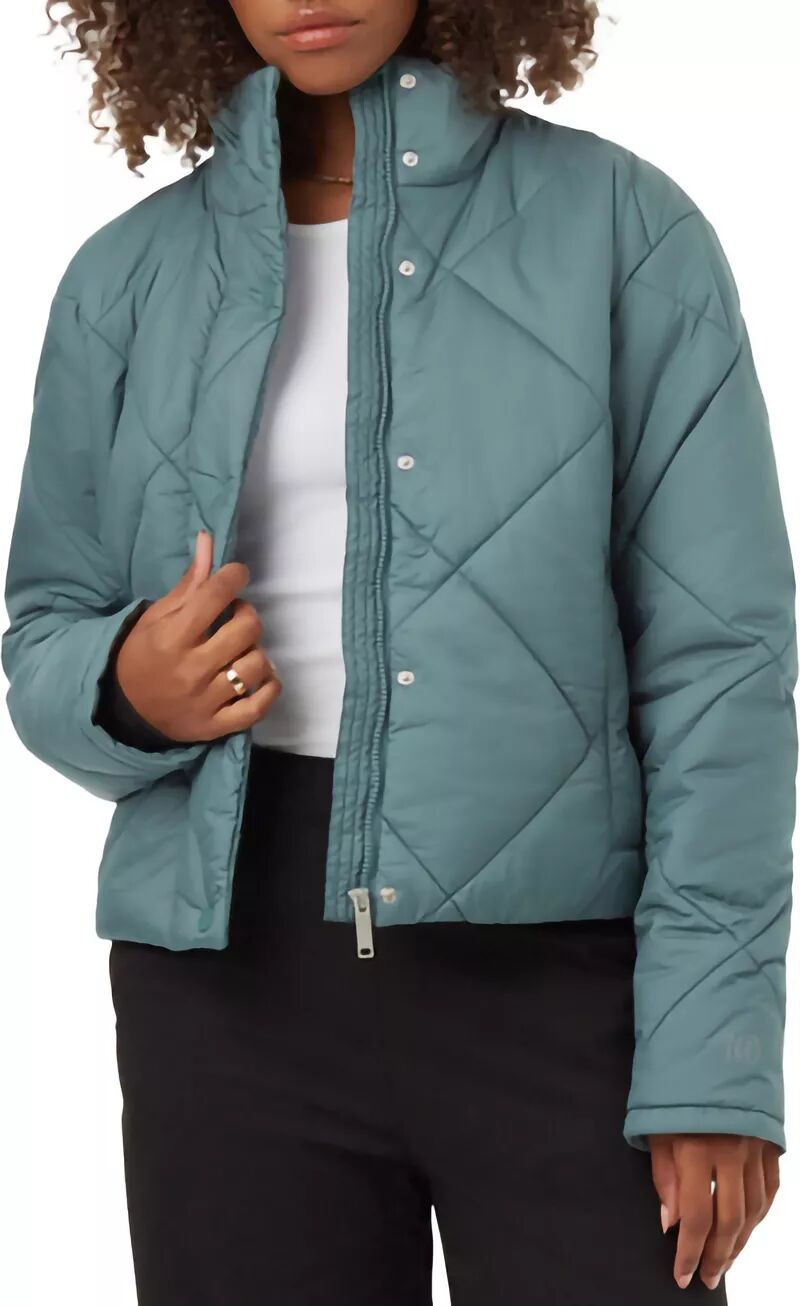цена Женская короткая куртка-пуховик Tentree Cloud Shell, серебряный