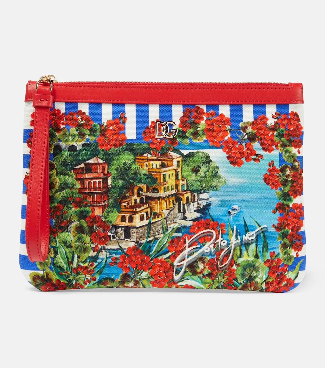

Холщовый клатч Portofino с принтом Dolce&Gabbana, разноцветный