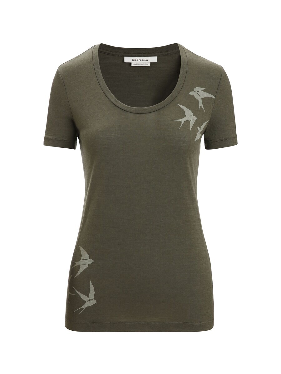

Спортивная футболка Icebreaker TECH LITE II SWARMING SHAPES, цвет Khaki/Olive