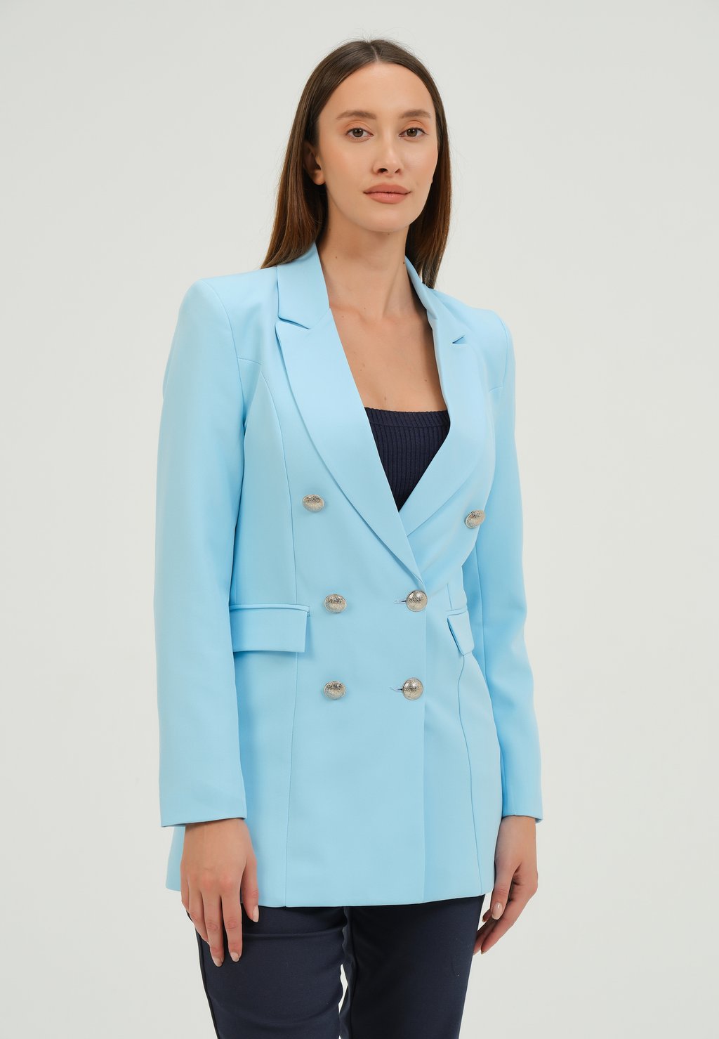 Короткое пальто Basics and More, цвет blue